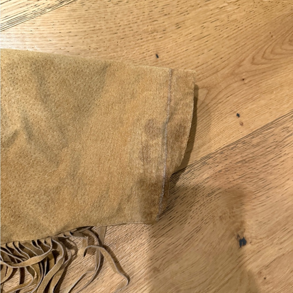 Tan Fringe Suede Jacket - Picture 4 of 11